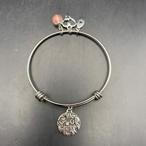 Unwritten Bangle Bracelet Follow Your Heart Inspirational Silver Tone Heart Bead